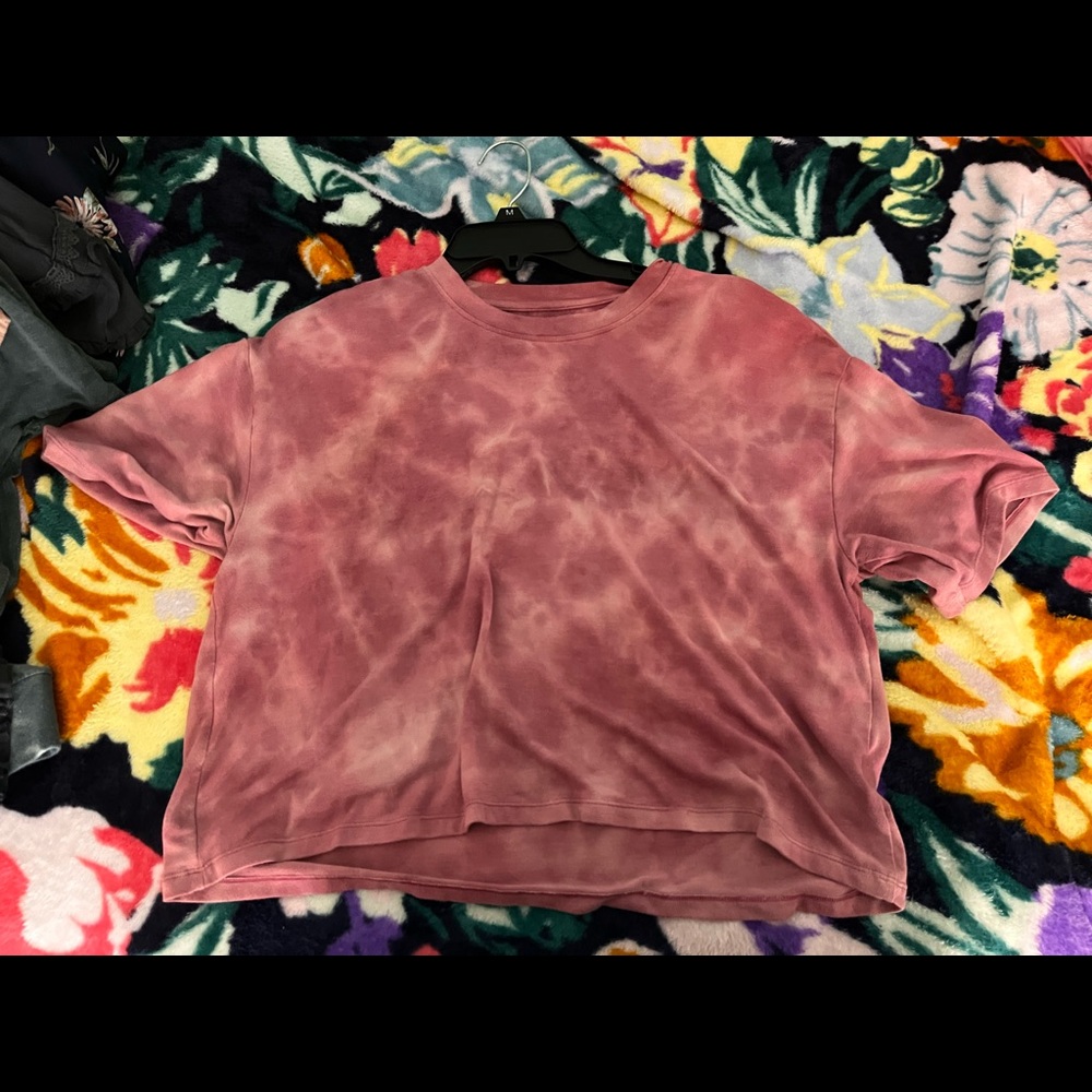 pink tie die T-shirt